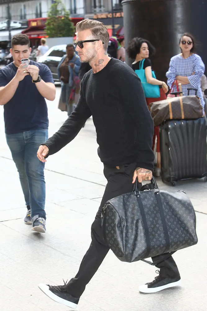 David Beckham louis vuitton keepall