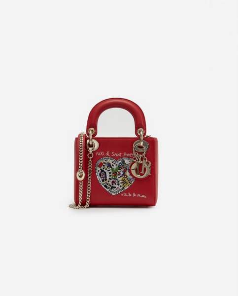 Sac Dior Lady Mini Calf rouge