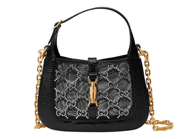 Mini sac Gucci Crystal GG Lizard Jackie 1961