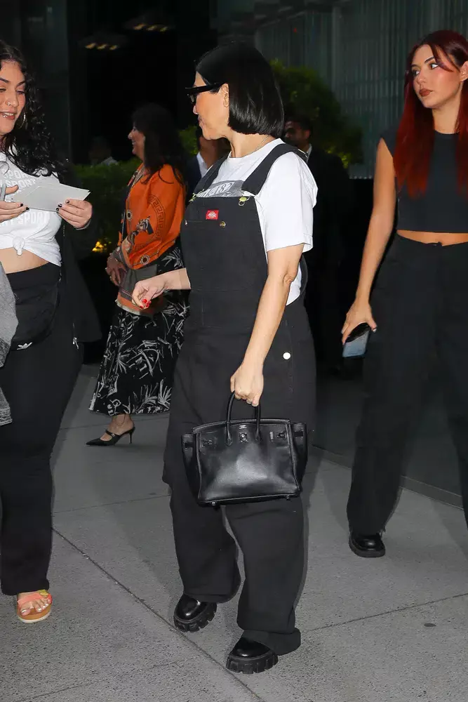 Kourtney Kardashian Hermes Birkin à New York