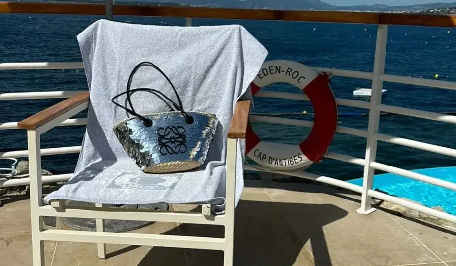 Sac panier Loewe Anagram à Sequins