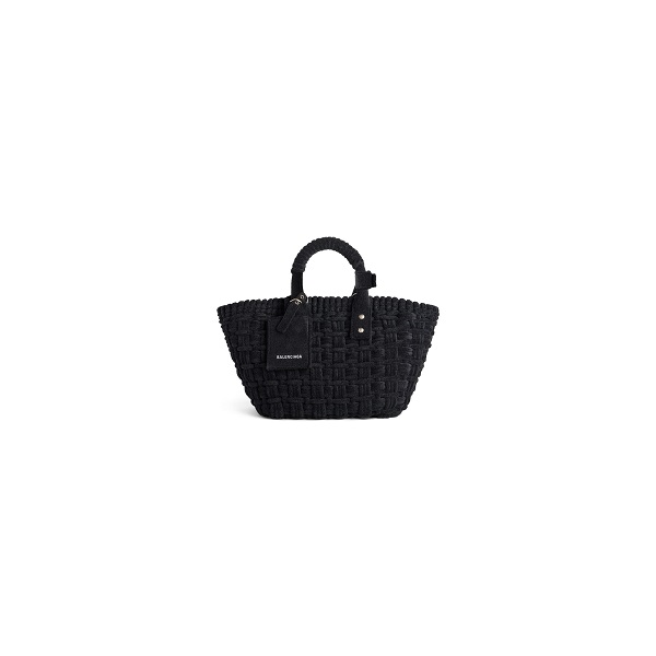 PANIER A BANDOULIERE BISTRO MODELE XS EN TISSU EPONGE POUR FEMME EN NOIR