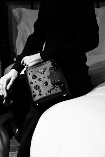 Prada petit Panier en noir