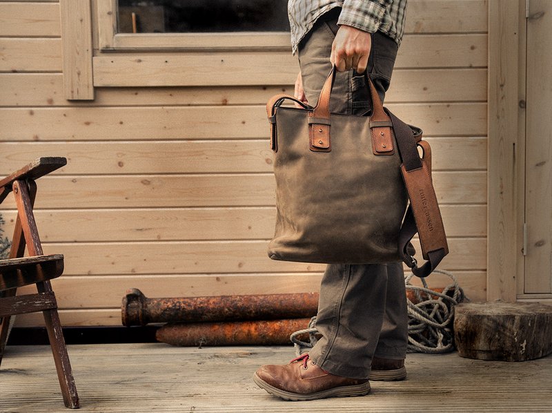 Sac cabas en cuir souple pour homme