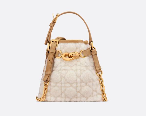 Sac seau Dior en peau lainee