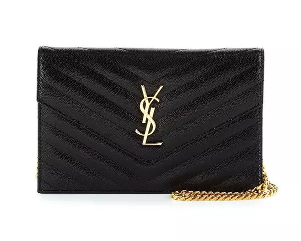 Portefeuille monogramme Saint Laurent sur chaîne