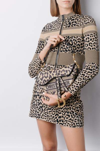 Dior Saddle bag collection Dior Mizza Leopard Print