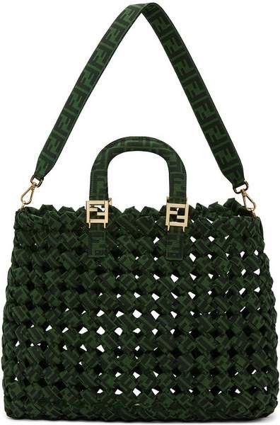 Fourre-tout Jacquard vert Forever Fendi 1974