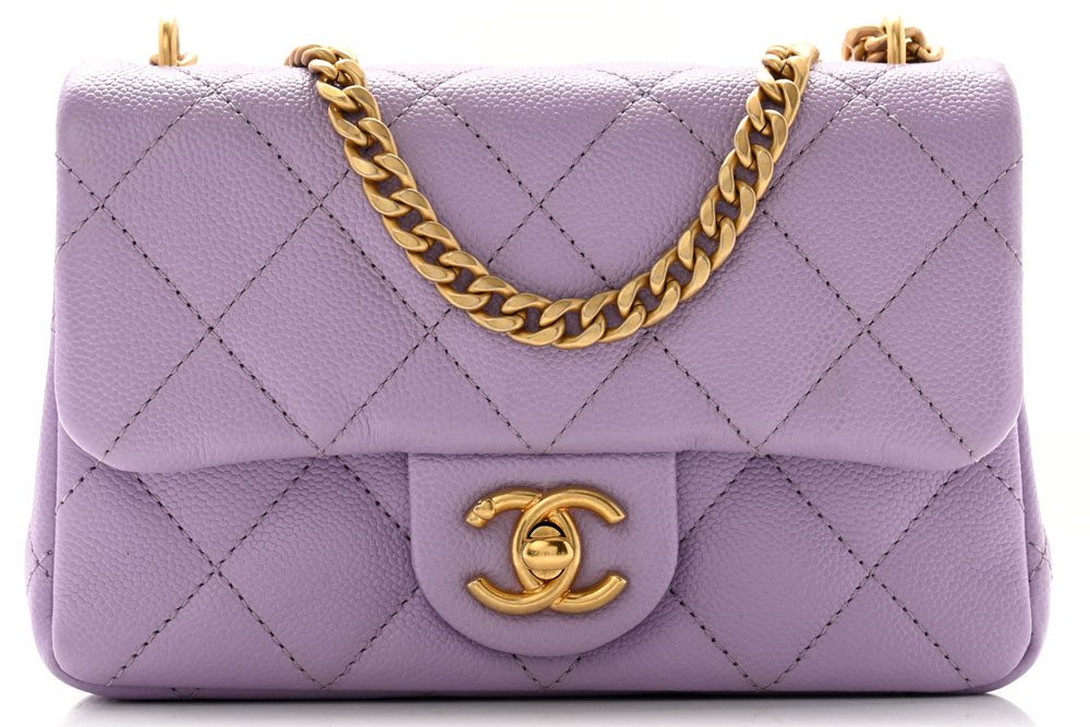 sac Chanel Mini Flap lavande